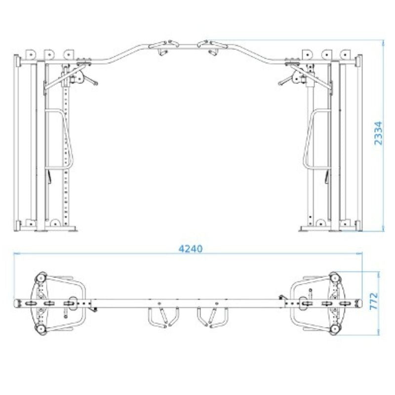 BodyKore Alliance Series - Cable Crossover - G502 Dimensions