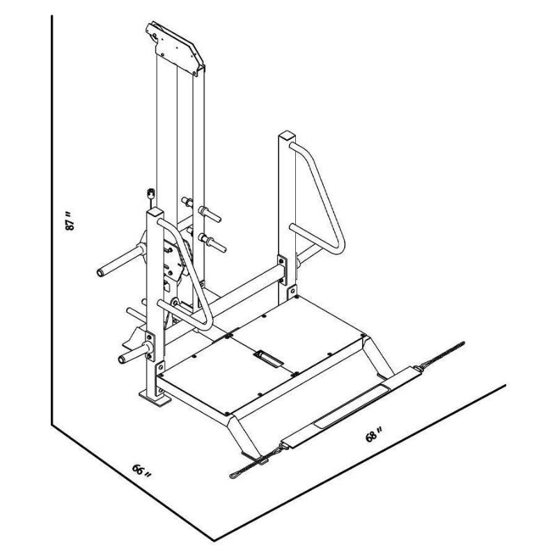 BodyKore Belt Squat FL1834 Dimensions