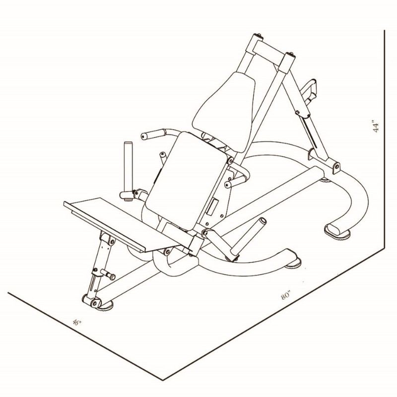 BodyKore Glute Press - CF8131 Dimensions