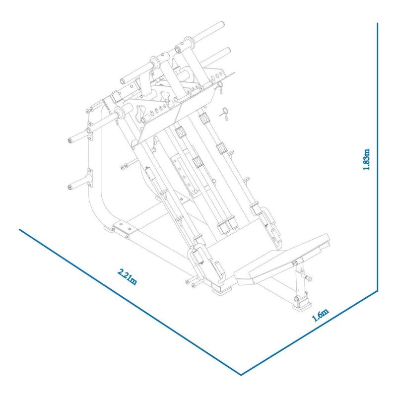 BodyKore Isolateral Leg Press FL1801 Dimensions