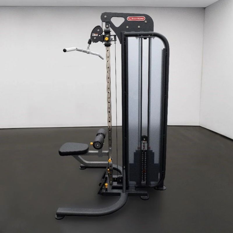 BodyKore MX1174 Universal1 - Single Station Adjustable Pulley System Wide Base for stability and safety