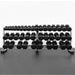 BodyKore RB5100 5-100lb Rubber Hex Dumbbell Set Silver Main Display