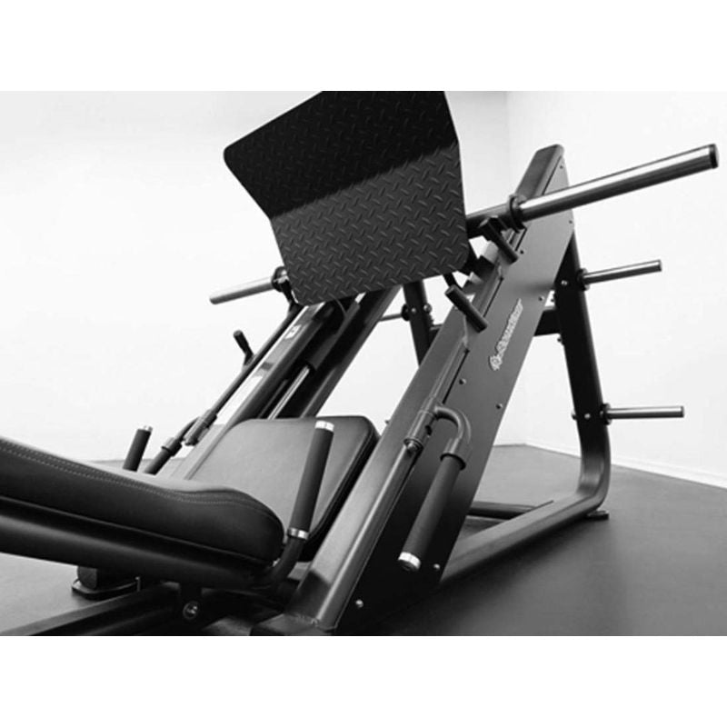 BodyKore Signature Series 45 Degree Leg Press - G277 Four Olympic weight plate storage post