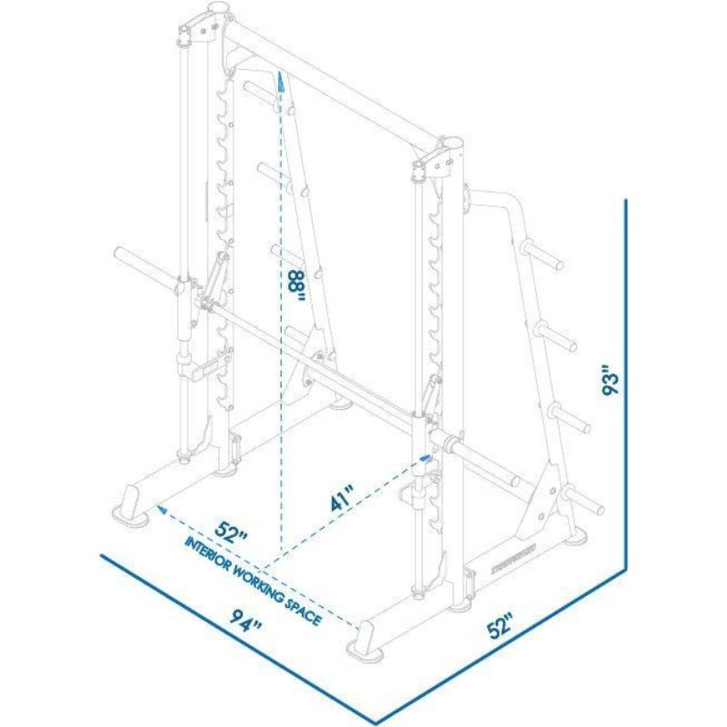 BodyKore Smith Machine G271 Dimensions