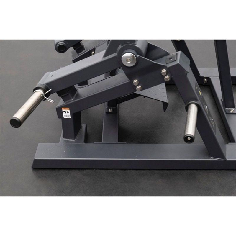 BodyKore Stacked Series- Plate Loaded Row - GR802 Nickel-Plated weight Plate storage and loading bars