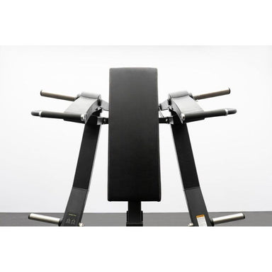 BodyKore Stacked Series- Plate Loaded Shoulder Press Upright seatback aids in proper posture