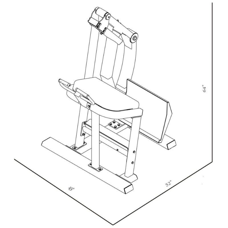 BodyKore Stacked Series - Rear Kick - GR810 Dimensions