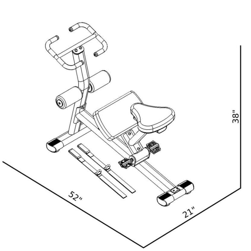 BodyKore Stretch Bench G209 Dimensions