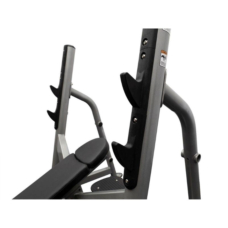 BodyKore Elite Series – Olympic Incline Bench CF2152 Polyurethane abrasion-resistant bar holder protectors