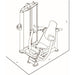 BodyKore Selectorized Chest Press GR601 Dimensions
