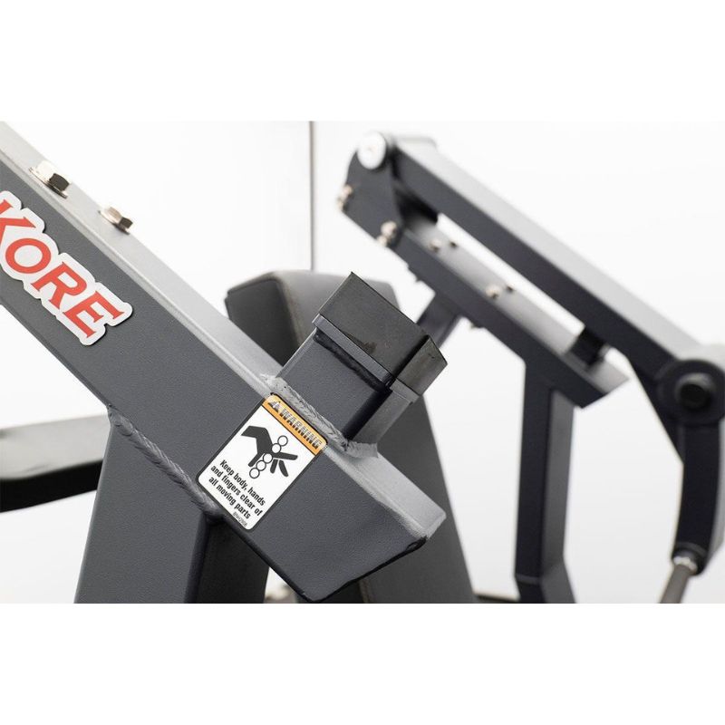 BodyKore Stacked Series - Plate Loaded Incline Chest Press - GR804 11 Gauge Steel Construction with electrostatic powder coat fi