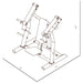 BodyKore Stacked Series - Plate Loaded Incline Chest Press - GR804 Dimensions