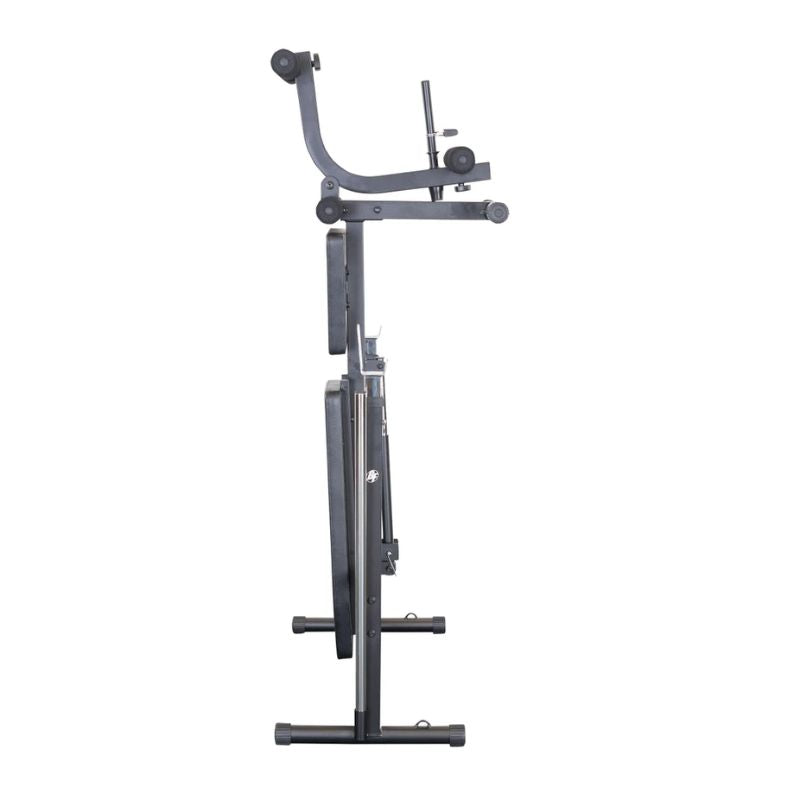 Body Solid Best Fitness BFOB10B Olympic Bench Side View Space Saving Design