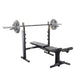 Body Solid Best Fitness BFOB10B Olympic Bench with olympic plates and olympic bar