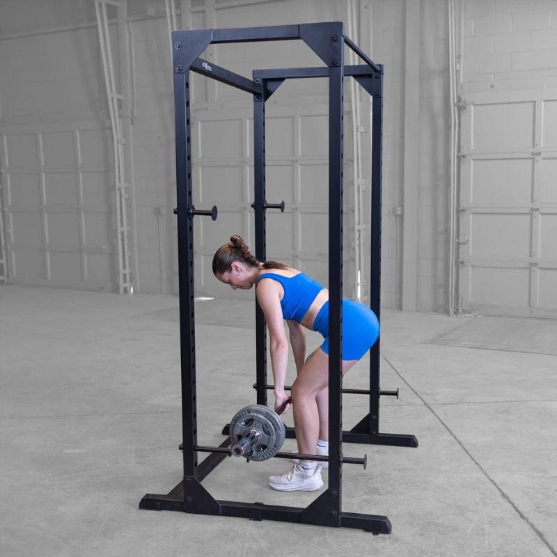 Body Solid Best Fitness BFPR100B Power Rack used in Barbell deadlift