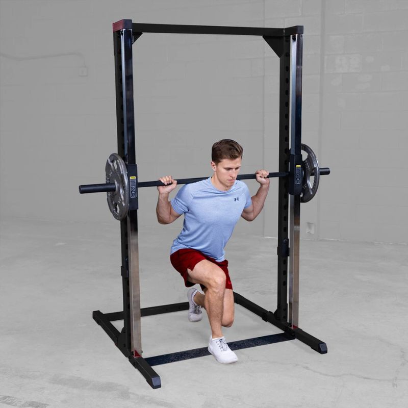 Body Solid Best Fitness BFSM250B Smith Machine used in leg workouts