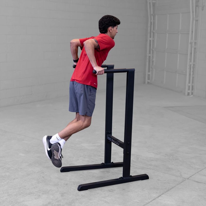 Body Solid GDIP59B Dip Station used inside gym