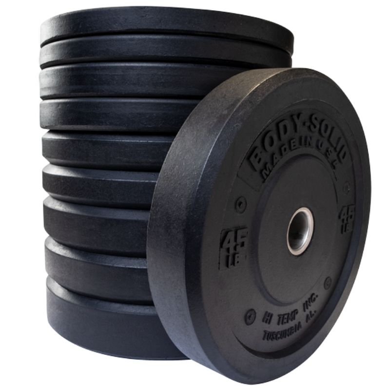 Body Solid OBPH Premium Bumper Plates 260 lb bumper plate set