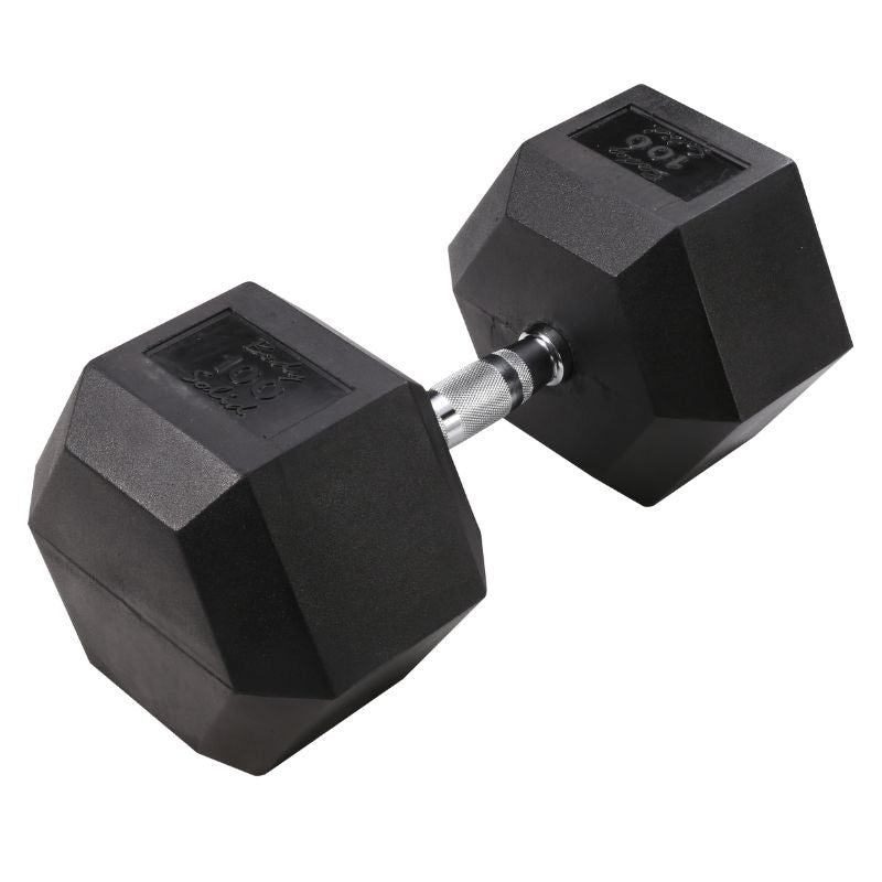 Body Solid Rubber Hex Dumbbells 10 lb Hex Rubber Dumbbell