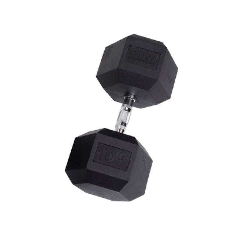 Body Solid Rubber Hex Dumbbells 105 lbs Hex Rubber Dumbbell