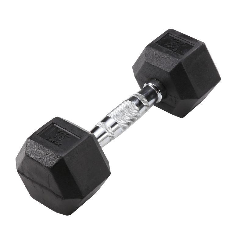 Body Solid Rubber Hex Dumbbells 10 lb Hex Rubber Dumbbell