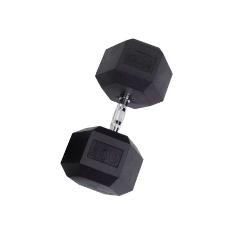 Body Solid Rubber Hex Dumbbells 110 lb Hex Rubber Dumbbell