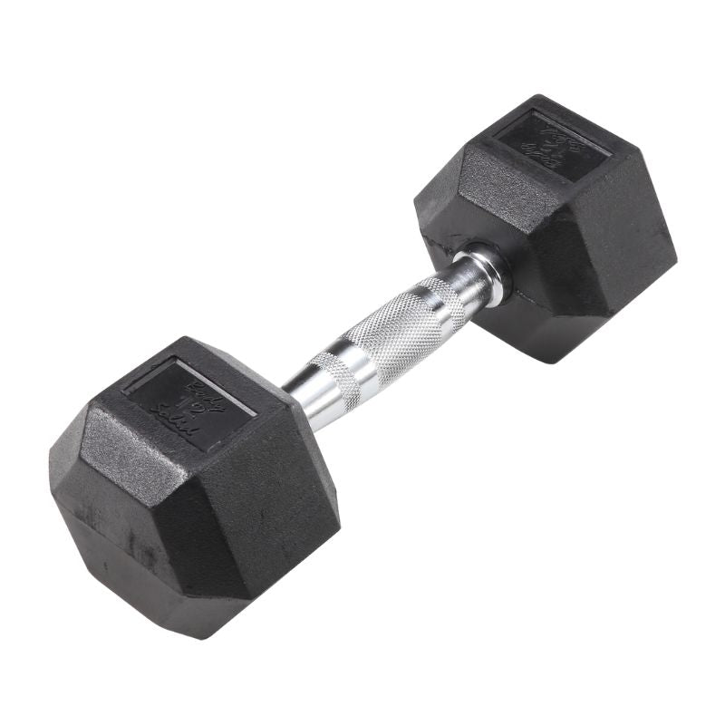 Body Solid Rubber Hex Dumbbells 12 lb Hex Rubber Dumbbell