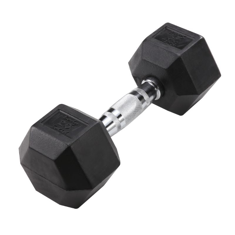 Body Solid Rubber Hex Dumbbells 15 lb Hex Rubber Dumbbell