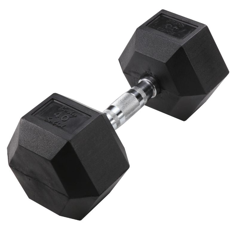 Body Solid Rubber Hex Dumbbells 40 lb Hex Rubber Dumbbell
