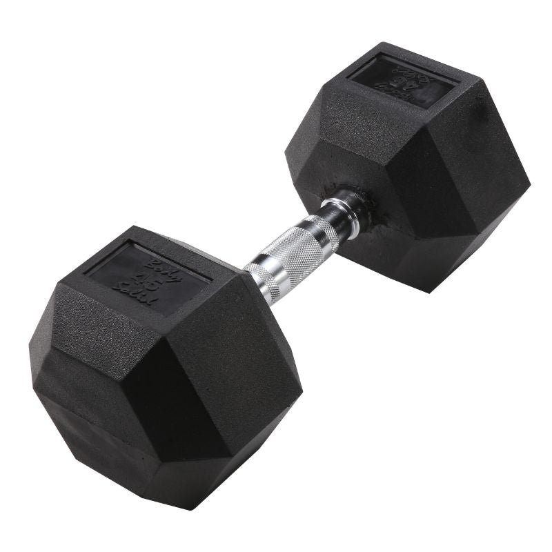 Body Solid Rubber Hex Dumbbells 45 lb Hex Rubber Dumbbell