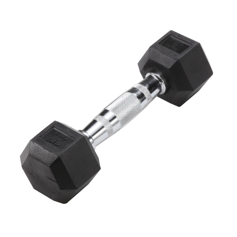 Body Solid Rubber Hex Dumbbells 5 lb Hex Rubber Dumbbell