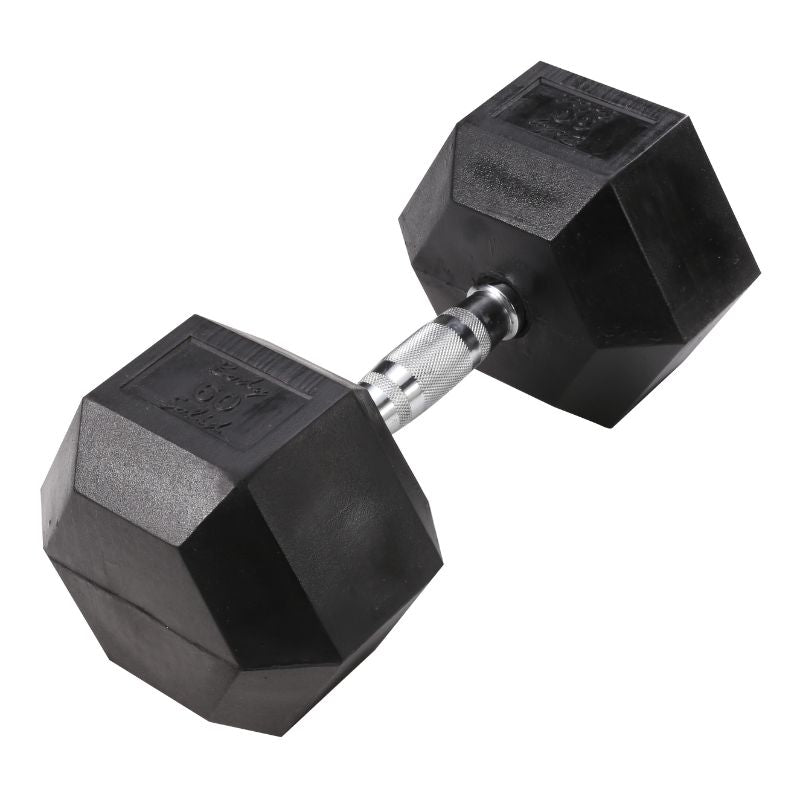 Body Solid Rubber Hex Dumbbells 60 lb Hex Rubber Dumbbell