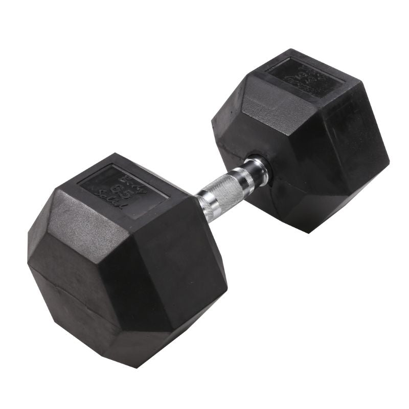 Body Solid Rubber Hex Dumbbells 60 lb Hex Rubber Dumbbell