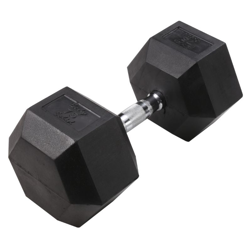 Body Solid Rubber Hex Dumbbells 75 lb Hex Rubber Dumbbell