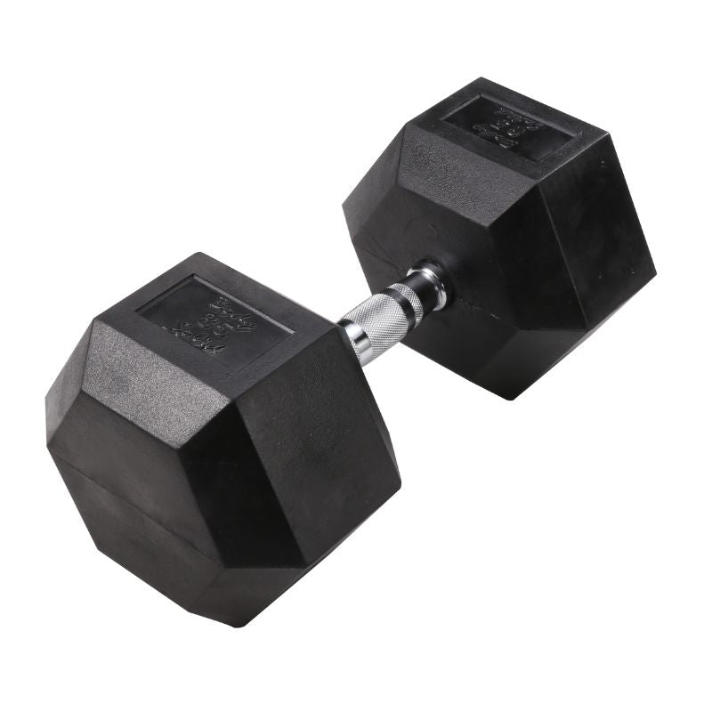 Body Solid Rubber Hex Dumbbells 85 lb Hex Rubber Dumbbell