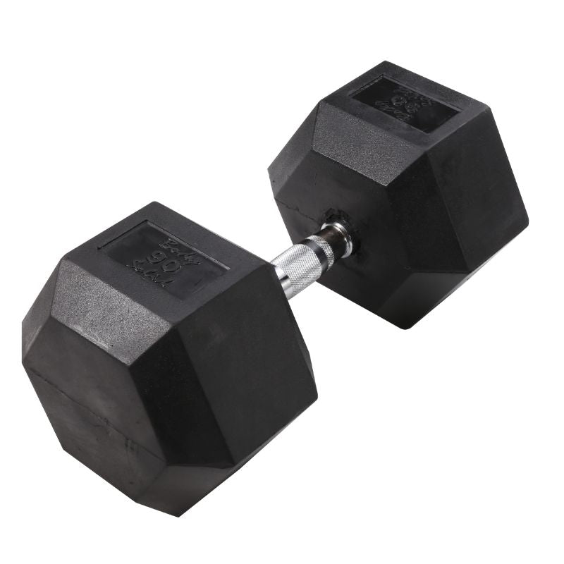 Body Solid Rubber Hex Dumbbells 85 lb Hex Rubber Dumbbell
