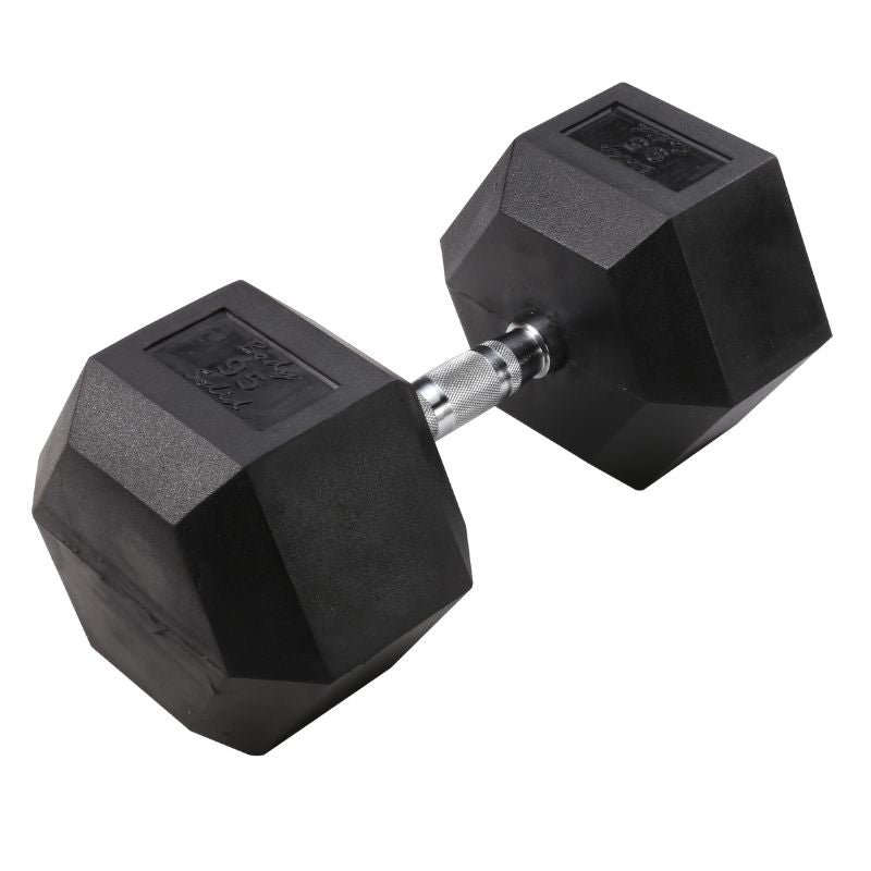 Body Solid Rubber Hex Dumbbells 95 lb Hex Rubber Dumbbell