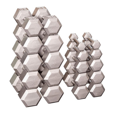 Body Solid SDS Grey Hex Dumbbell Sets 5 - 50 lbs Dumbbells