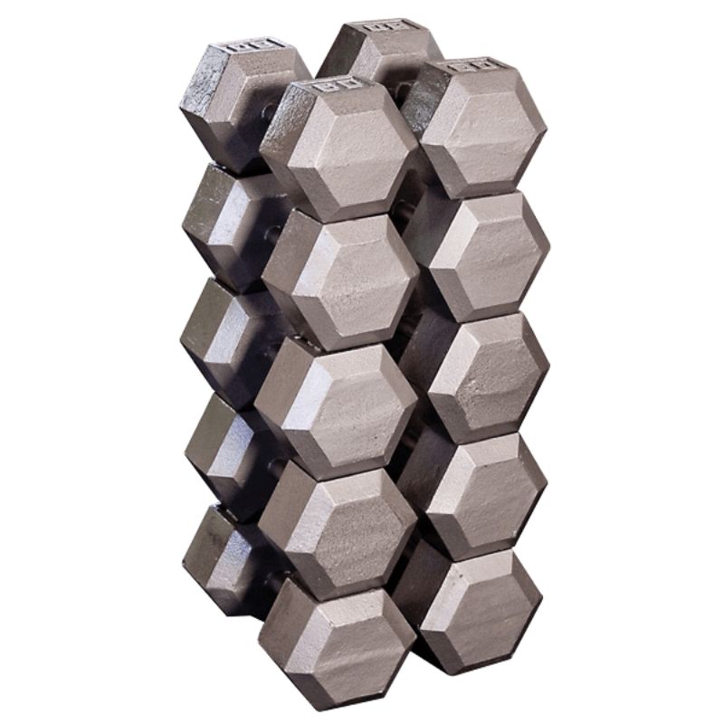 Body Solid SDS Grey Hex Dumbbell Sets 80 - 100 lbs Dumbbells