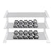Body Solid SDS Grey Hex Dumbbell Sets Dumbbells with 3 Tier Dumbbell Rack
