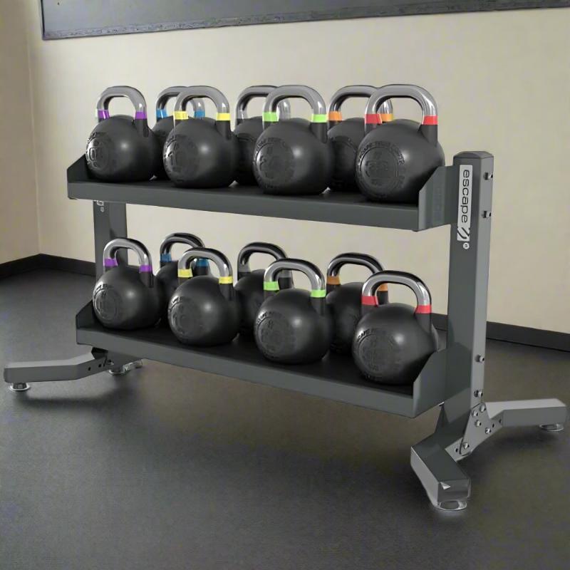 Escape Fitness CKB8322R Competition Kettlebell Set with Rigid Rack ...
