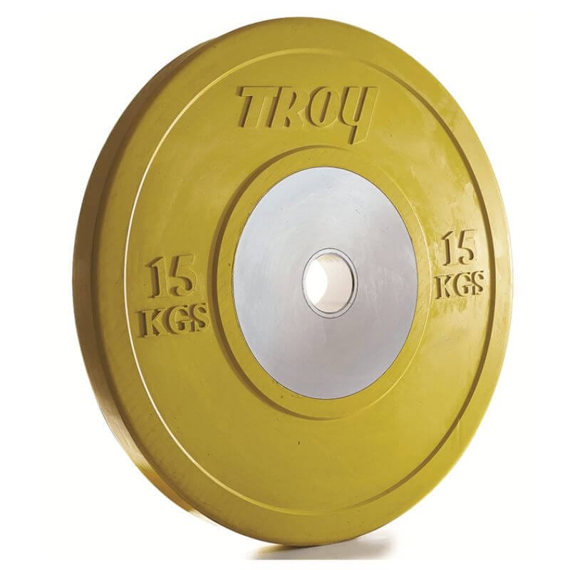 CO-SBP Troy Competition Grade Color Bumper Plate 15kg Yellow