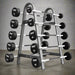 COMMPAC-TSBU110 Troy 12-Sided Urethane Straight Barbell Set with Rack