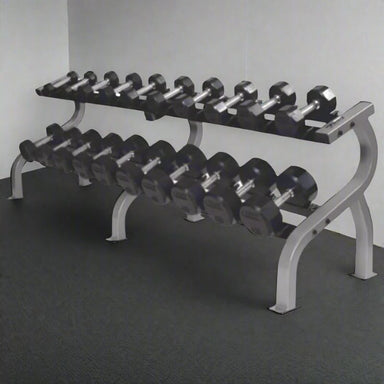 TROY COMMPAC-TSDR50 5-50 lb Rubber Dumbbell Set with Rack