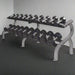 TROY COMMPAC-TSDR50 5-50 lb Rubber Dumbbell Set with Rack