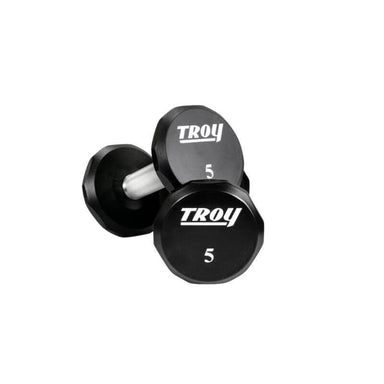 COMMPAC-TSDU50 TROY 5-50lb 12-Sided Urethane Dumbbell 5lb Pair