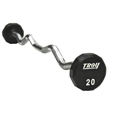 COMMPAC-TZBU110 TROY 12-Sided Urethane Fixed Curl Barbell 20 lb