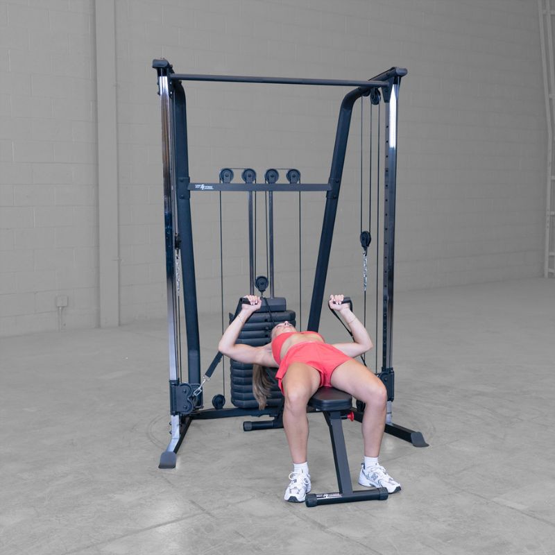 Cable Bench press using Body-Solid Best Fitness BFFT10B Functional Trainer
