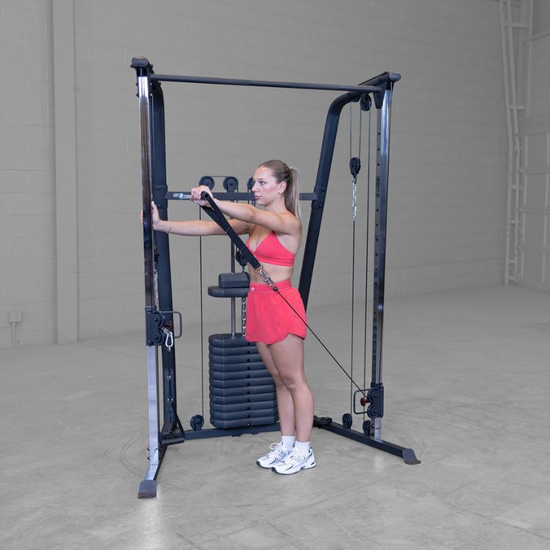 Cable Front Raises using Body-Solid Best Fitness BFFT10B Functional Trainer