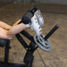 Close up details of Foot pads in a leg curl workout position using Body-Solid GLCE365B Leg Extension Curl Machine